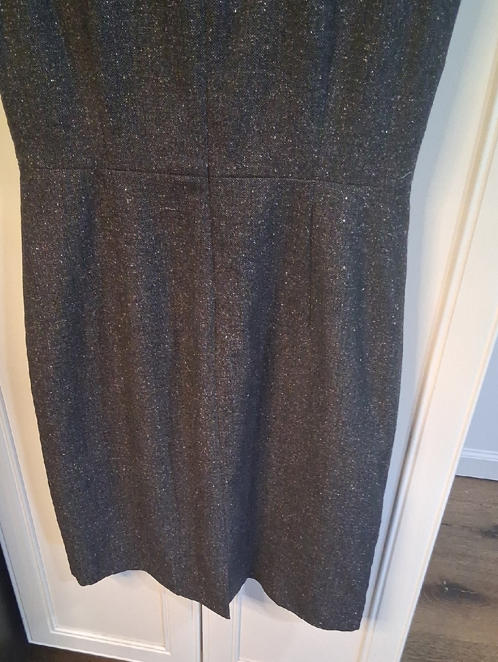 Rebecca Taylor Grey Herringbone Ruffle Sheath Dress - Picture 10 of 10